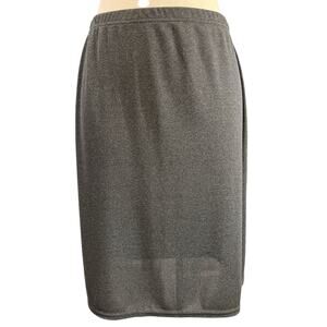 Vintage y2K Butterfly Embroidered Midi Skirt Size L Gray Minimalist 90s Club